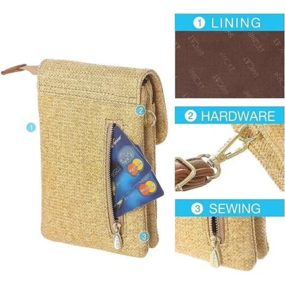 Roomy Pockets Small Crossbody Bags Cell Phone Wallet Purses for Women - Picture 2 of 7